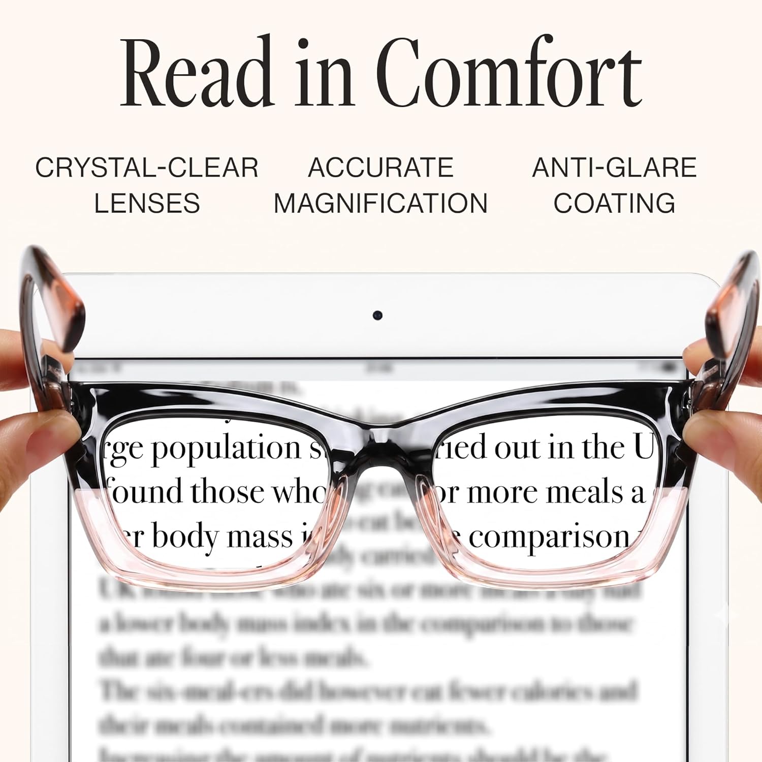 CCVOO 2.0 Style Reading Glasses for Women, Stylish Eyeglasses, Blue Light Readers, Cheaters, (A1 Mix) - Image 3